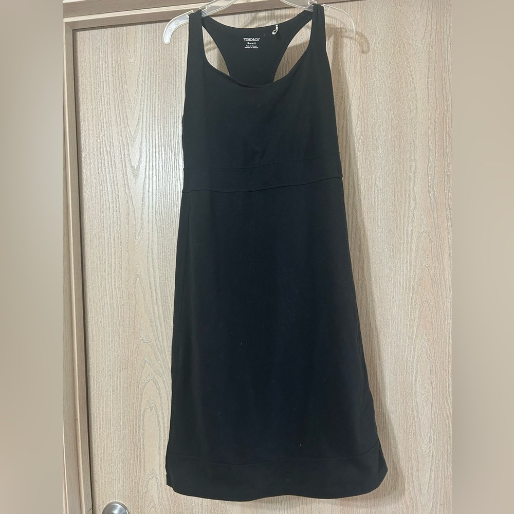 Toad&Co Black Sleeveless Midi Dress Outdoor Spandex Stretch Women's Size Small
